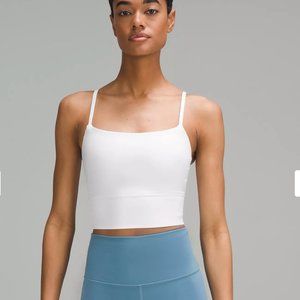 NWT White Lululemon Wunder Train Strappy Tank Top - size 8